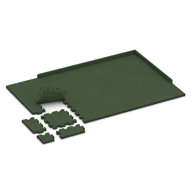 Typische Verlegung oder Einbausituation für den Artikel 3146 von WARCO - Paving slab, Farbton Trávově zelená in der Abmessung 500 x 500 x 50 mm.