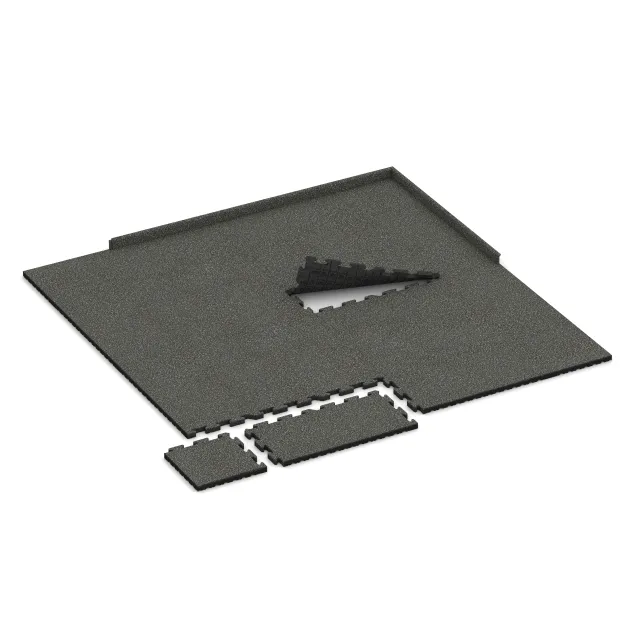 Typische Verlegung oder Einbausituation für den Artikel 5133 von WARCO - Okrajová dlaždice HD, Farbton Tmavě šedý granit in der Abmessung 1000 x 485 x 40 mm.