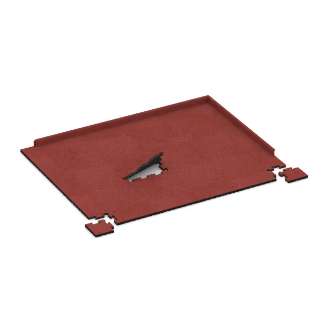 Typische Verlegung oder Einbausituation für den Artikel 4846 von WARCO - Rohová dlaždice, Farbton Korálově červená in der Abmessung 235 x 235 x 30 mm.