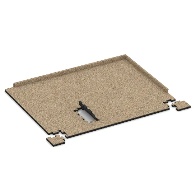 Typische Verlegung oder Einbausituation für den Artikel 4962 von WARCO - Rohová dlaždice, Farbton Travertin in der Abmessung 235 x 235 x 40 mm.