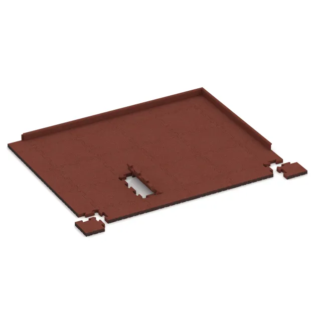 Typische Verlegung oder Einbausituation für den Artikel 5218 von WARCO - Rohová dlaždice, Farbton Cihlově červená in der Abmessung 235 x 235 x 40 mm.
