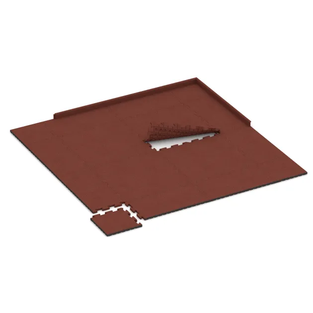 Typische Verlegung oder Einbausituation für den Artikel 5074 von WARCO - Rohová dlaždice, Farbton Cihlově červená in der Abmessung 485 x 485 x 30 mm.