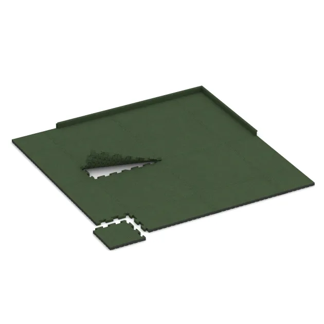 Typische Verlegung oder Einbausituation für den Artikel 5156 von WARCO - Rohová dlaždice, Farbton Trávově zelená in der Abmessung 485 x 485 x 40 mm.