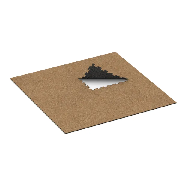 Typische Verlegung oder Einbausituation für den Artikel 5958 von WARCO - Vnitřní podlahová dlaždice puzzle, Farbton Maroko in der Abmessung 1000 x 1000 x 18 mm.