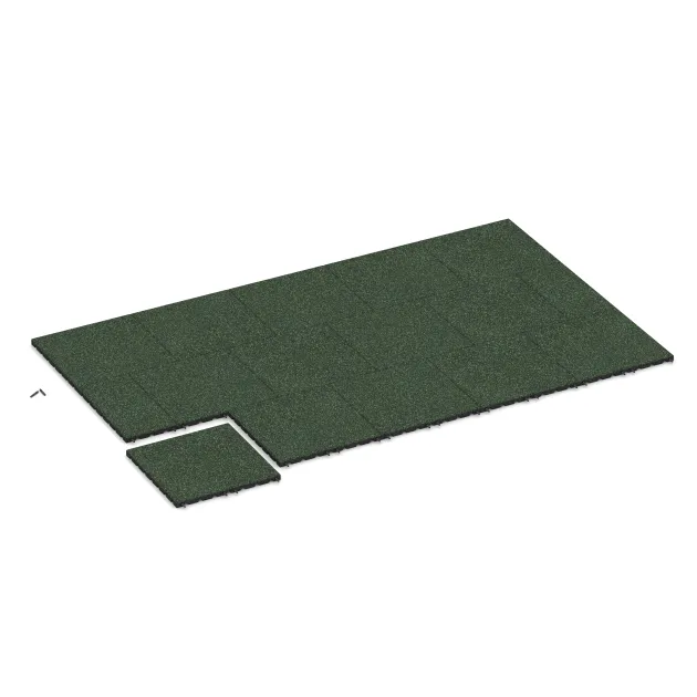 Typische Verlegung oder Einbausituation für den Artikel 5480 von WARCO - Terasová dlaždice 3 cm, Farbton Anglický trávník in der Abmessung 500 x 500 x 30 mm.