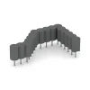 Typische Verlegung oder Einbausituation für den Artikel 2553 von WARCO - Rubber granulate palisade, Farbton Šedá břidlice in der Abmessung ø 250 x 400 mm.