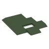 Typische Verlegung oder Einbausituation für den Artikel 0453 von WARCO - Edge tile (one chamfered side), Farbton Trávově zelená in der Abmessung 500 x 500 x 80 mm.
