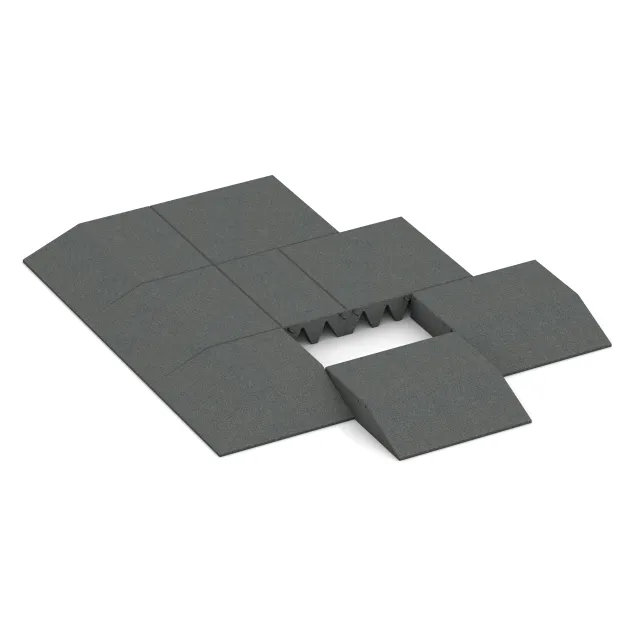 Typische Verlegung oder Einbausituation für den Artikel 0460 von WARCO - Edge tile (one chamfered side), Farbton Šedá břidlice in der Abmessung 500 x 500 x 100 mm.