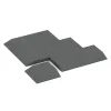 Typische Verlegung oder Einbausituation für den Artikel 0496 von WARCO - Corner tile (two chamfered sides), Farbton Šedá břidlice in der Abmessung 500 x 500 x 80 mm.