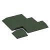 Typische Verlegung oder Einbausituation für den Artikel 3832 von WARCO - Corner tile (two chamfered sides), Farbton Anglický trávník in der Abmessung 500 x 500 x 100 mm.