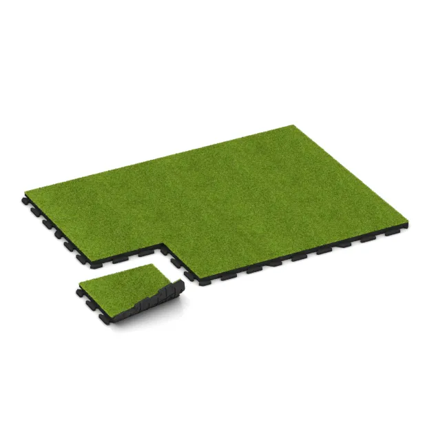Typische Verlegung oder Einbausituation für den Artikel 4088 von WARCO - Podlahová krytina pro psy, Farbton Zelená umělá tráva in der Abmessung 500 x 500 x 40 mm.