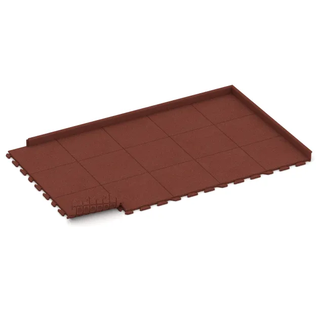 Typische Verlegung oder Einbausituation für den Artikel 1247 von WARCO - Terasa dlaždice Classic, Farbton Cihlově červená in der Abmessung 500 x 500 x 30 mm.