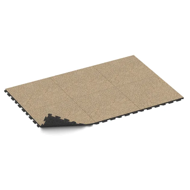 Typische Verlegung oder Einbausituation für den Artikel 5767 von WARCO - Eventová podlaha, Farbton Travertin in der Abmessung 1000 x 1000 x 30 mm.