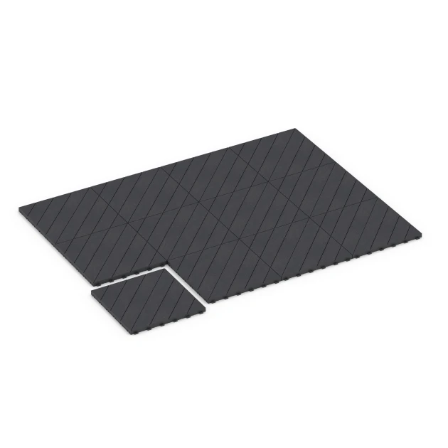 Typische Verlegung oder Einbausituation für den Artikel 6325 von WARCO - Rybí kost – Terasové dlaždice, Farbton Břidlice in der Abmessung 38,5 x 38,5 x 2 cm.
