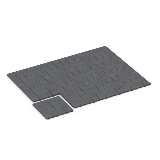 Typische Verlegung oder Einbausituation für den Artikel 6237 von WARCO - Panelový vzor – Terasové dlaždice, Farbton Stříbrošedá in der Abmessung 38,5 x 38,5 x 2 cm.