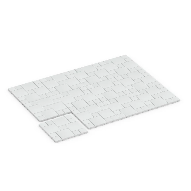 Typische Verlegung oder Einbausituation für den Artikel 6333 von WARCO - Blokový vzor – Terasové dlaždice, Farbton Křída in der Abmessung 38,5 x 38,5 x 2 cm.