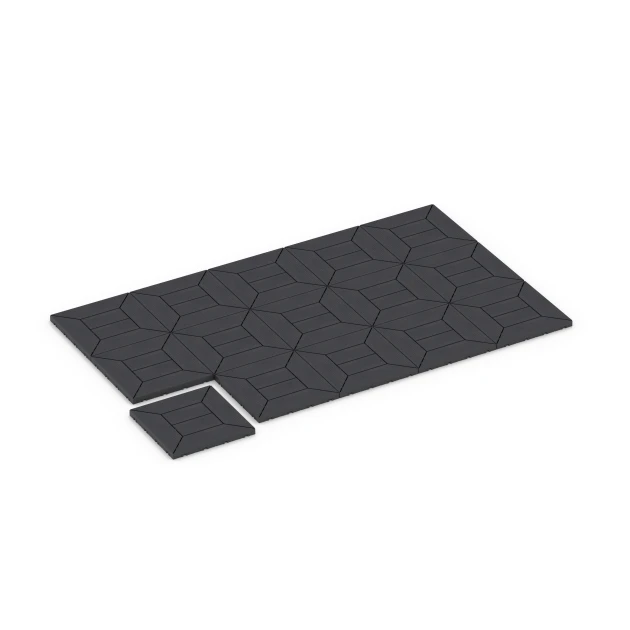 Typische Verlegung oder Einbausituation für den Artikel 6346 von WARCO - Kazetový vzor – Terasové dlaždice, Farbton Břidlice in der Abmessung 30 x 30 x 2 cm.