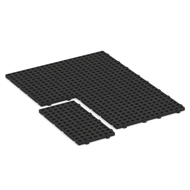 Typische Verlegung oder Einbausituation für den Artikel 5274 von WARCO - Gumová zatravňovací dlažba na dětské hřiště, Farbton Antracit in der Abmessung 100 x 50 x 4,5 cm.