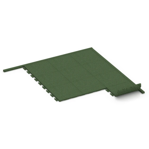 Typische Verlegung oder Einbausituation für den Artikel 3786 von WARCO - Flexibilní gumový obrubník, Farbton Travní zelená in der Abmessung 100 x 5 x 25 cm.