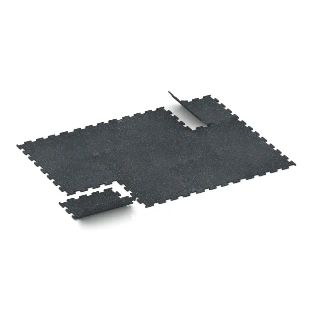 Typische Verlegung oder Einbausituation für den Artikel 3766 von WARCO - Sportovní podlaha Fitness Performance Elite, Farbton Lehce modře posypaná in der Abmessung 500 x 500 x 10 mm.