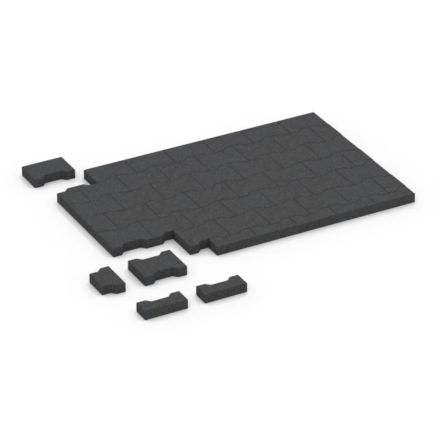 Typische Verlegung oder Einbausituation für den Artikel 7068 von WARCO - Zámková dlažba, Farbton Antracit in der Abmessung 20 x 16,5 x 4,5 cm | 0,0278 m².