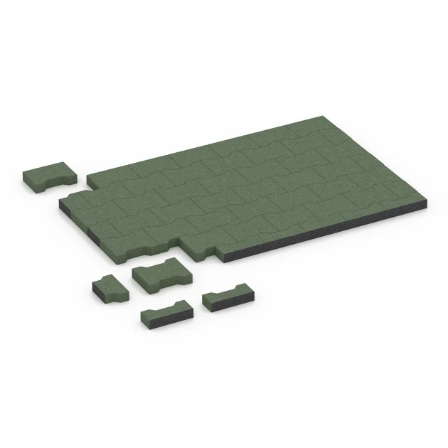 Typische Verlegung oder Einbausituation für den Artikel 7070 von WARCO - Zámková dlažba, Farbton Travní zelená in der Abmessung 20 x 16,5 x 4,5 cm | 0,0278 m².