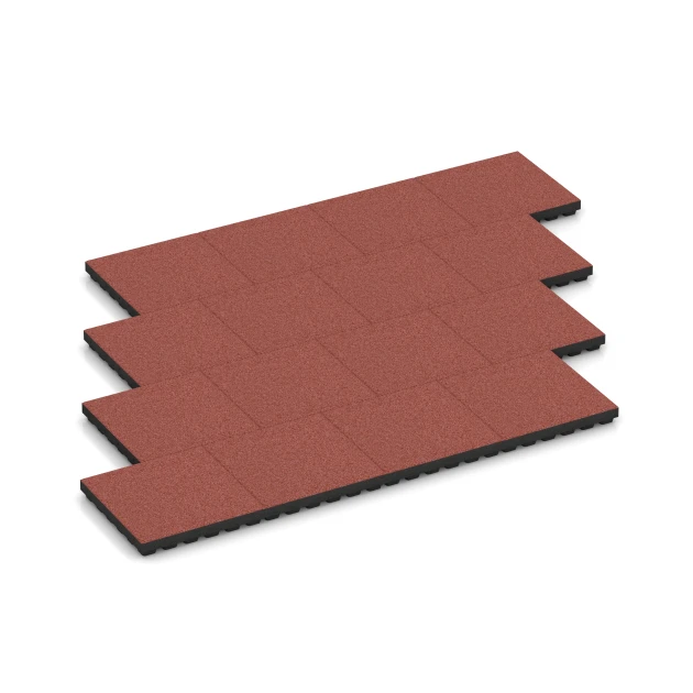 Typische Verlegung oder Einbausituation für den Artikel 6140 von WARCO - Dopadová dlažba – 205 cm, Farbton Rajčatově červená in der Abmessung 50 x 50 x 7 cm.