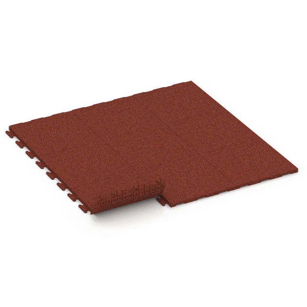 Typische Verlegung oder Einbausituation für den Artikel 7053 von WARCO - Gumová dlažba Linea, Farbton Cihlově červená in der Abmessung 50 x 50 x 3 cm | 0,25 m².