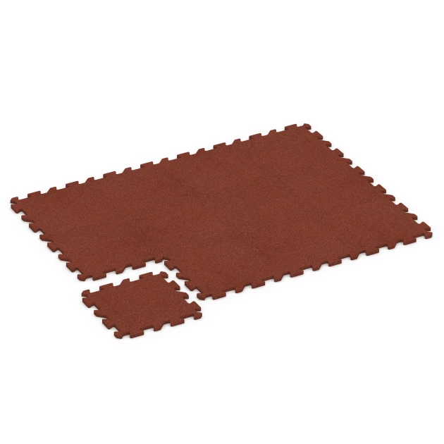 Typische Verlegung oder Einbausituation für den Artikel 6984 von WARCO - Fitness podlaha, Farbton Cihlově červená in der Abmessung 50 x 50 x 2 cm | 0,25 m².