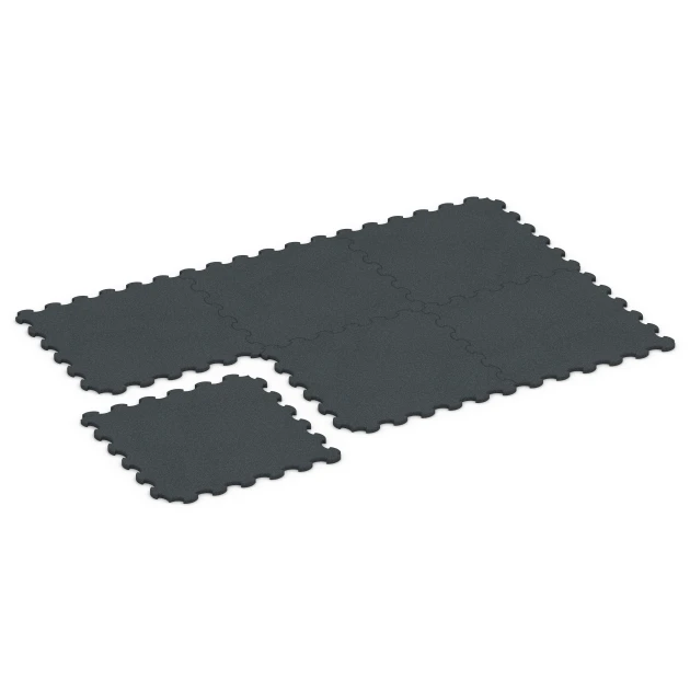 Typische Verlegung oder Einbausituation für den Artikel 6323 von WARCO - Podložka pod fitness stroje, Farbton Antracit in der Abmessung 102,5 x 102,5 x 2,5 cm | 1,05 m².