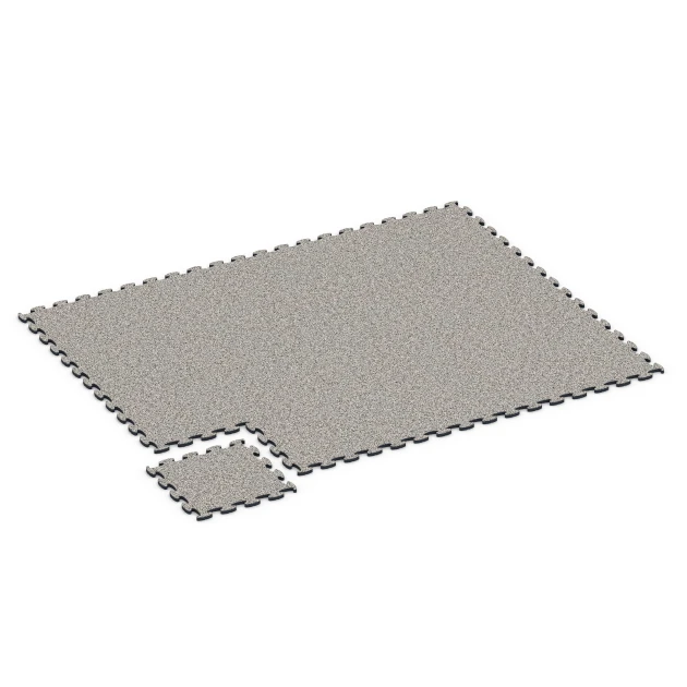 Typische Verlegung oder Einbausituation für den Artikel 6896 von WARCO - Halová podlaha pro psí sport, Farbton Šedá žula in der Abmessung 44,6 x 44,6 x 1,8 cm.