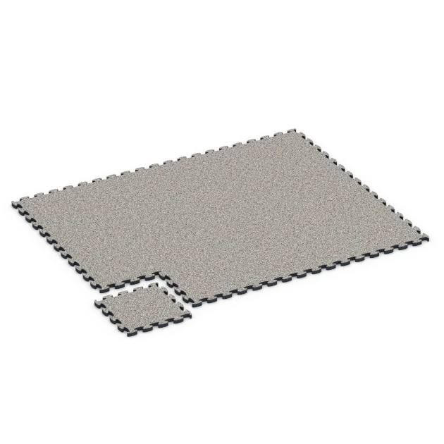 Typische Verlegung oder Einbausituation für den Artikel 6842 von WARCO - Fitness Active podlaha, Farbton Šedá žula in der Abmessung 44,6 x 44,6 × 2,8 cm.