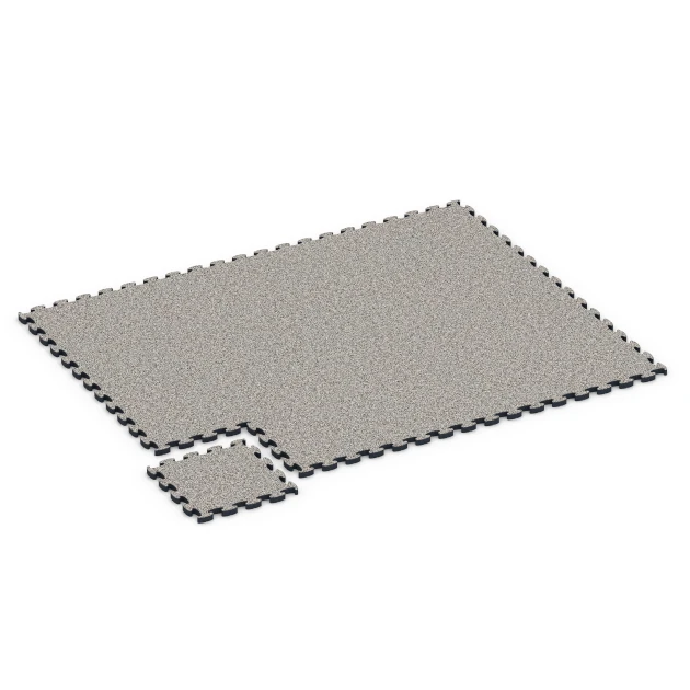 Typische Verlegung oder Einbausituation für den Artikel 6878 von WARCO - Fitness Max Floor System, Farbton Šedá žula in der Abmessung 44,6 x 44,6 × 2,8 cm.