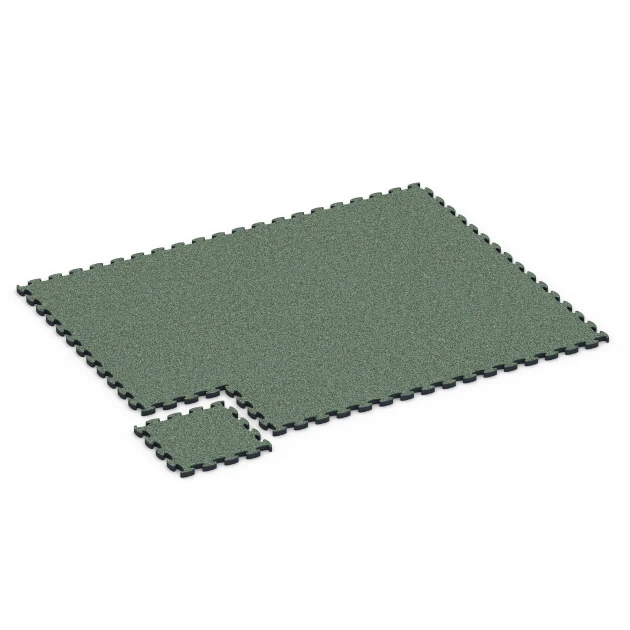 Typische Verlegung oder Einbausituation für den Artikel 6879 von WARCO - Fitness Max Floor System, Farbton Anglický trávník in der Abmessung 44,6 x 44,6 × 2,8 cm.