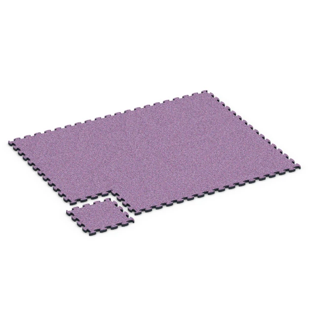 Typische Verlegung oder Einbausituation für den Artikel 6882 von WARCO - Fitness Max Floor System, Farbton Levandule in der Abmessung 44,6 x 44,6 × 2,8 cm.