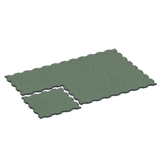 Typische Verlegung oder Einbausituation für den Artikel 6888 von WARCO - Fitness Max Floor System, Farbton Anglický trávník in der Abmessung 97,1 x 97,1 x 2,8 cm.