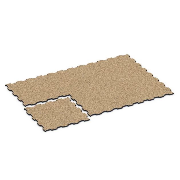 Typische Verlegung oder Einbausituation für den Artikel 6894 von WARCO - Fitness Max Floor System, Farbton Ratan in der Abmessung 97,1 x 97,1 x 2,8 cm.