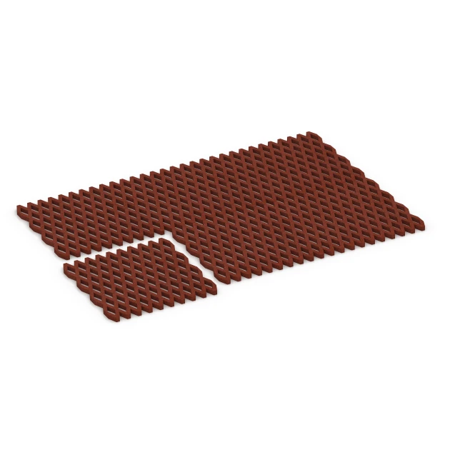 Typische Verlegung oder Einbausituation für den Artikel 7010 von WARCO - Dopadová zatravňovací dlažba, Farbton Cihlově červená in der Abmessung 100 x 100 x 4 cm.