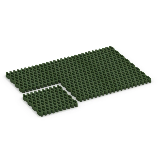 Typische Verlegung oder Einbausituation für den Artikel 7014 von WARCO - Dopadová zatravňovací dlažba, Farbton Travní zelená in der Abmessung 100 × 100 × 8 cm.