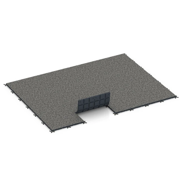 Typische Verlegung oder Einbausituation für den Artikel 7132 von WARCO - Sportovní podlaha pro venkovní fitness, Farbton Tmavě šedá žula in der Abmessung 60 x 60 x 3 cm | 0,36 m².