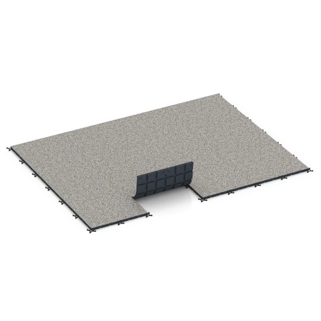 Typische Verlegung oder Einbausituation für den Artikel 7133 von WARCO - Sportovní podlaha pro venkovní fitness, Farbton Šedá žula in der Abmessung 60 x 60 x 3 cm | 0,36 m².