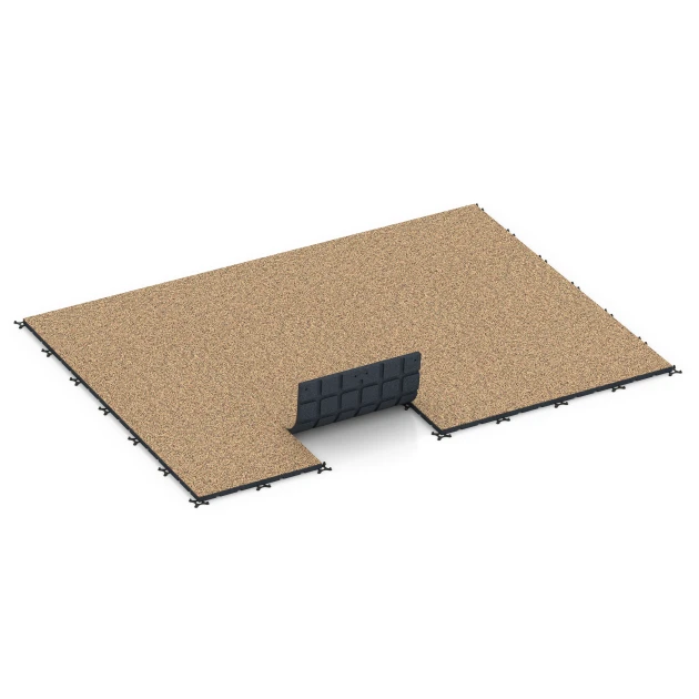 Typische Verlegung oder Einbausituation für den Artikel 7135 von WARCO - Sportovní podlaha pro venkovní fitness, Farbton Terakota in der Abmessung 60 x 60 x 3 cm | 0,36 m².