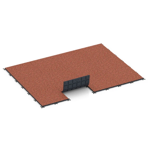 Typische Verlegung oder Einbausituation für den Artikel 7136 von WARCO - Sportovní podlaha pro venkovní fitness, Farbton Etna in der Abmessung 60 x 60 x 3 cm | 0,36 m².