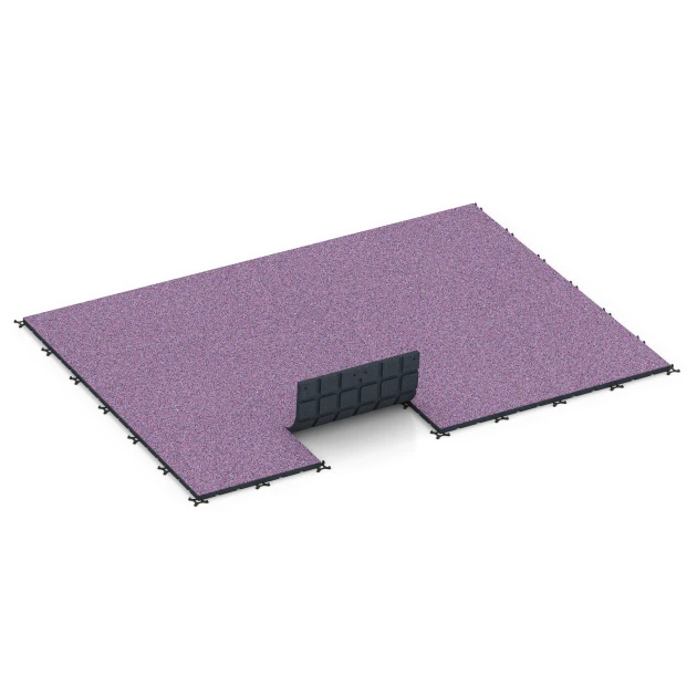 Typische Verlegung oder Einbausituation für den Artikel 7137 von WARCO - Sportovní podlaha pro venkovní fitness, Farbton Levandule in der Abmessung 60 x 60 x 3 cm | 0,36 m².
