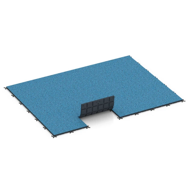 Typische Verlegung oder Einbausituation für den Artikel 7139 von WARCO - Sportovní podlaha pro venkovní fitness, Farbton Atlantik in der Abmessung 60 x 60 x 3 cm | 0,36 m².
