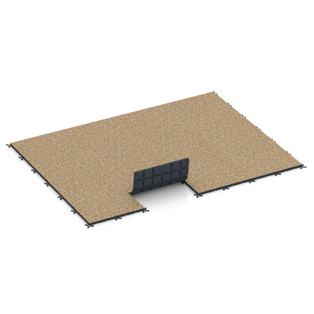 Typische Verlegung oder Einbausituation für den Artikel 7140 von WARCO - Sportovní podlaha pro venkovní fitness, Farbton Ratan in der Abmessung 60 x 60 x 3 cm | 0,36 m².