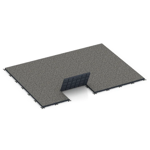 Typische Verlegung oder Einbausituation für den Artikel 7141 von WARCO - Sportovní podlaha pro venkovní fitness, Farbton Tmavě šedá žula in der Abmessung 60 x 60 x 4 cm | 0,36 m².