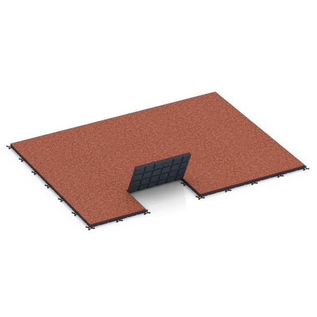 Typische Verlegung oder Einbausituation für den Artikel 7145 von WARCO - Sportovní podlaha pro venkovní fitness, Farbton Etna in der Abmessung 60 x 60 x 4 cm | 0,36 m².