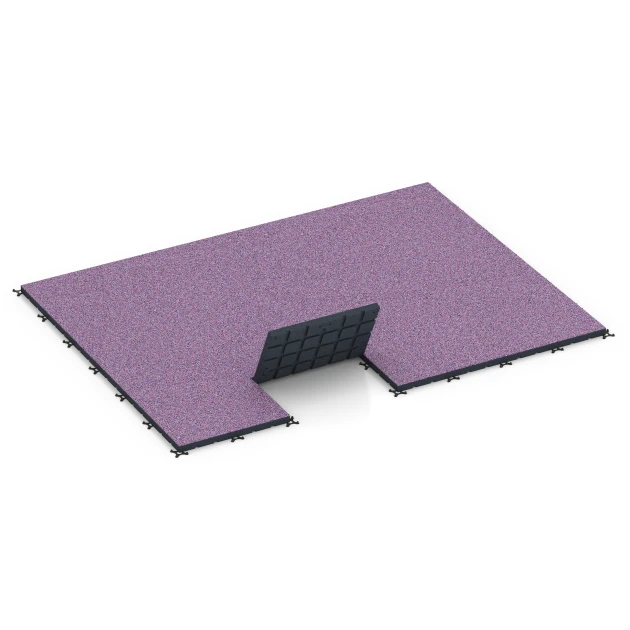 Typische Verlegung oder Einbausituation für den Artikel 7146 von WARCO - Sportovní podlaha pro venkovní fitness, Farbton Levandule in der Abmessung 60 x 60 x 4 cm | 0,36 m².