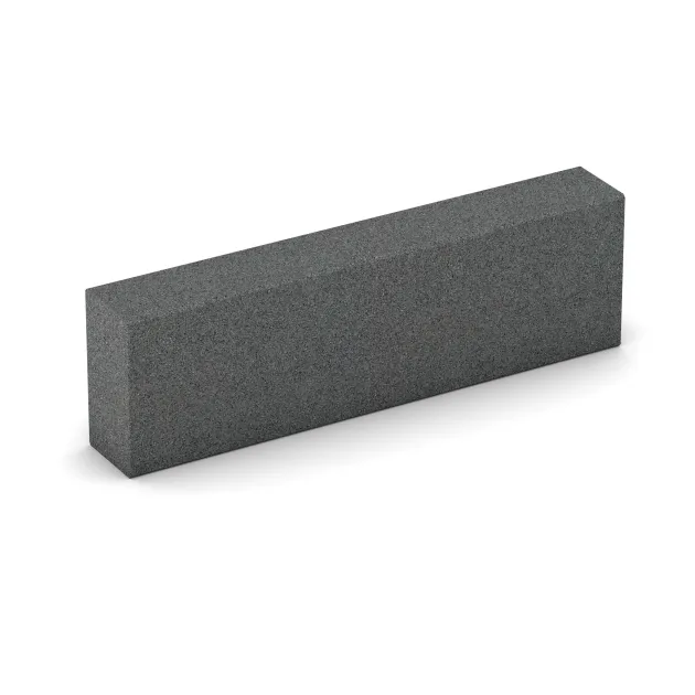 Foto der hinteren Seite vom unsymmetrischen WARCO-Formteil 2601: Schod z gumového granulátu, Design Šedá břidlice, Maße 1000 x 300 x 150 mm.